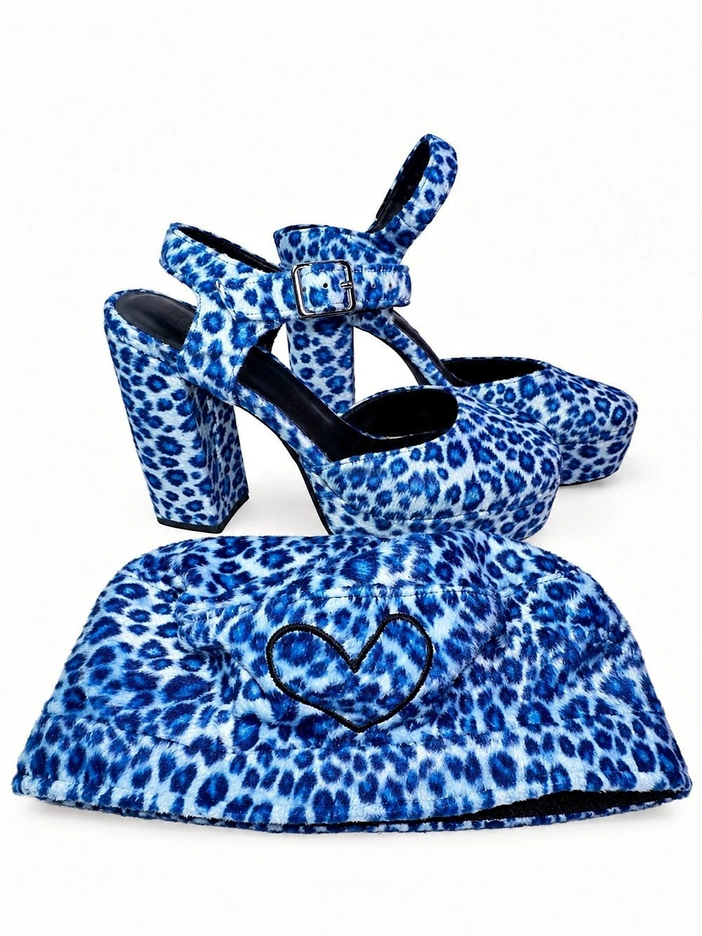 Delias Blue Leopard Platform Heels | sz 9